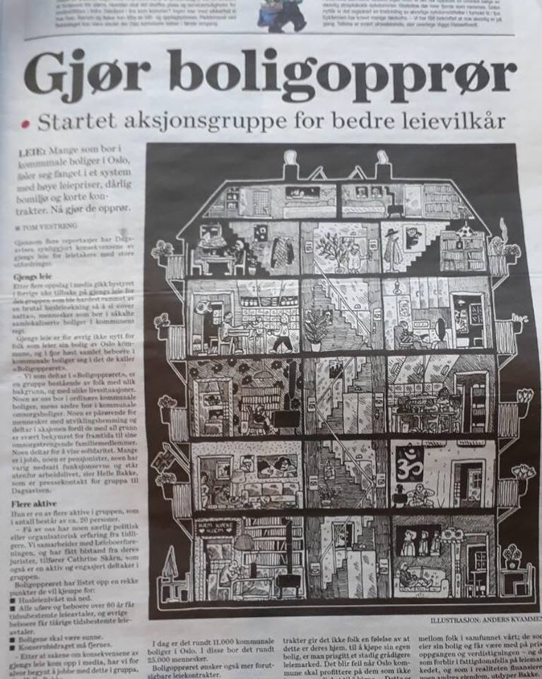 Anders Kvammen illustrasjon, Boligopprøret,  Dagsavisen