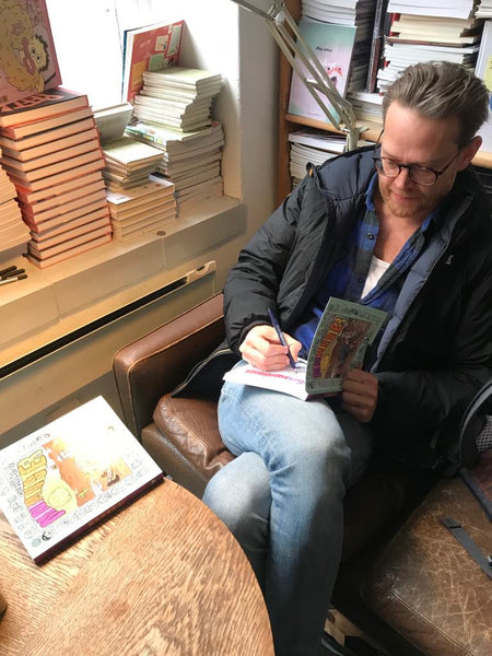 Flu Hartberg: MINIMINSTER. SIGNERT MED TEGNING PÅ BOKENS TITTELSIDE