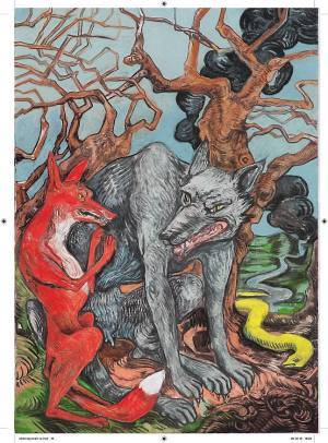 Vanessa Baird: Brødrene Grimms "Ulven og reven". Illustrert av Vanessa Baird