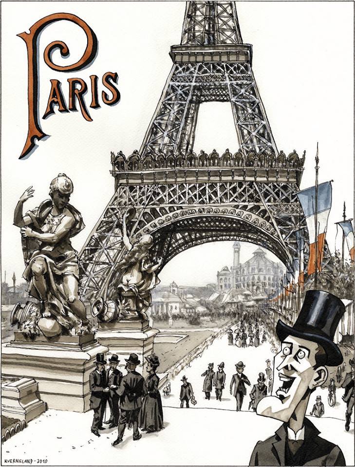 Temporarily out of stock. Steffen Kverneland: Munch i Paris, plakat, signert
