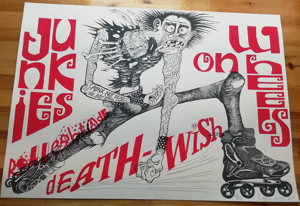 Christopher Nielsen: "Junkies on Wheels" Silketrykk, 6 motiver