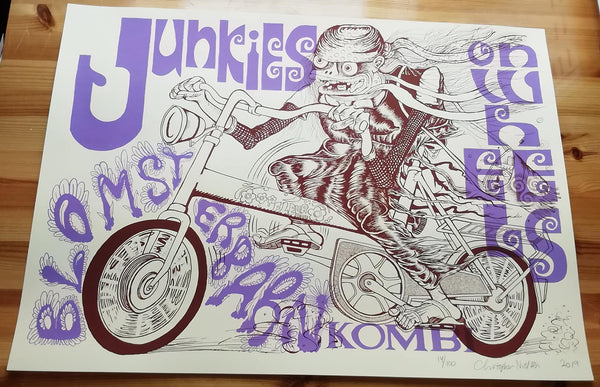 Christopher Nielsen: "Junkies on Wheels" Silketrykk, 6 motiver