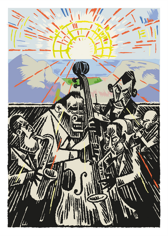 Lars Fiske: Mingus i Aulaen 1964. Signert HQ print