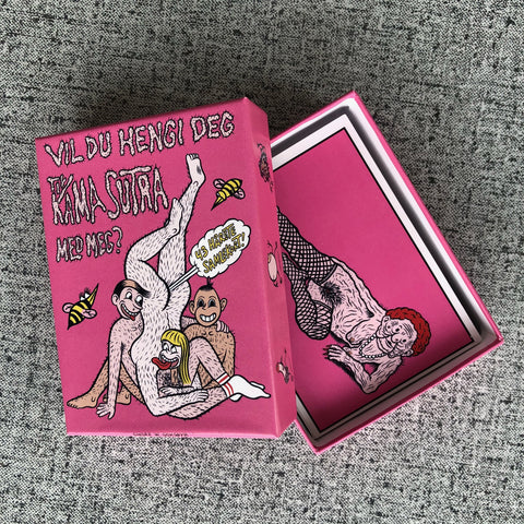 Sindre W. Goksøyr: Vil du hengi deg til kama sutra med meg?  Samlekort komplett sett med 43 kort i eske.