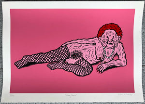 Sindre W. Goksøyr: Hairy Woman. Silketrykk