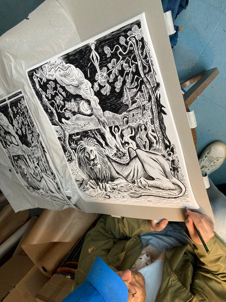 Bendik Kaltenborn: Lion Tears. Signert HQ print.